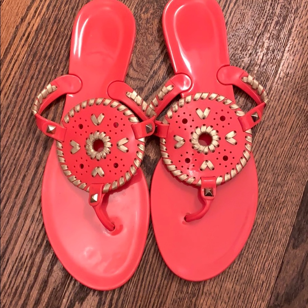Jack Rogers Pink Jelly flip flops sandals size 9